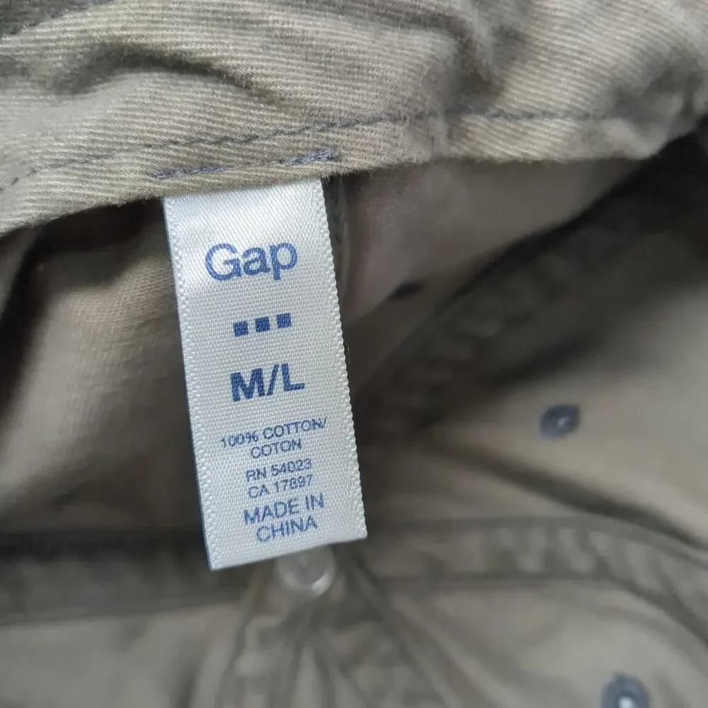Gap Baseball Cap Brown Pink White L Adjustable Cotton Slideback Logo Hat